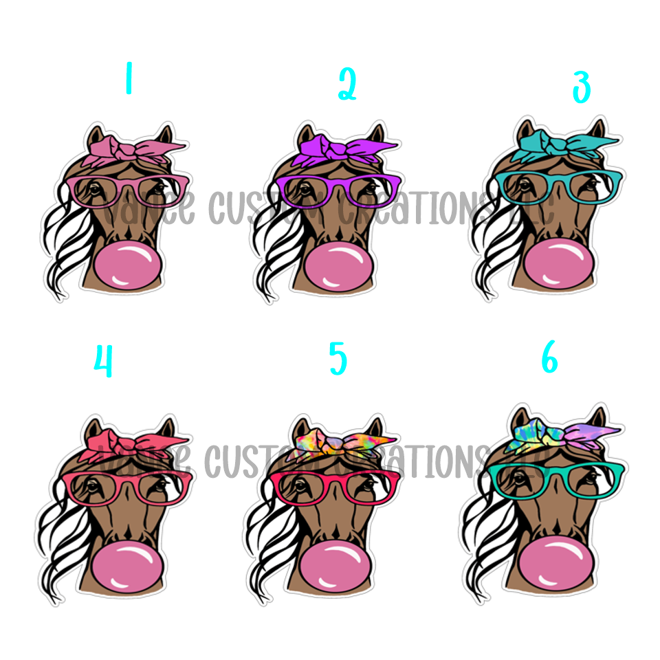 Horse Blowing Bubble Cardstock