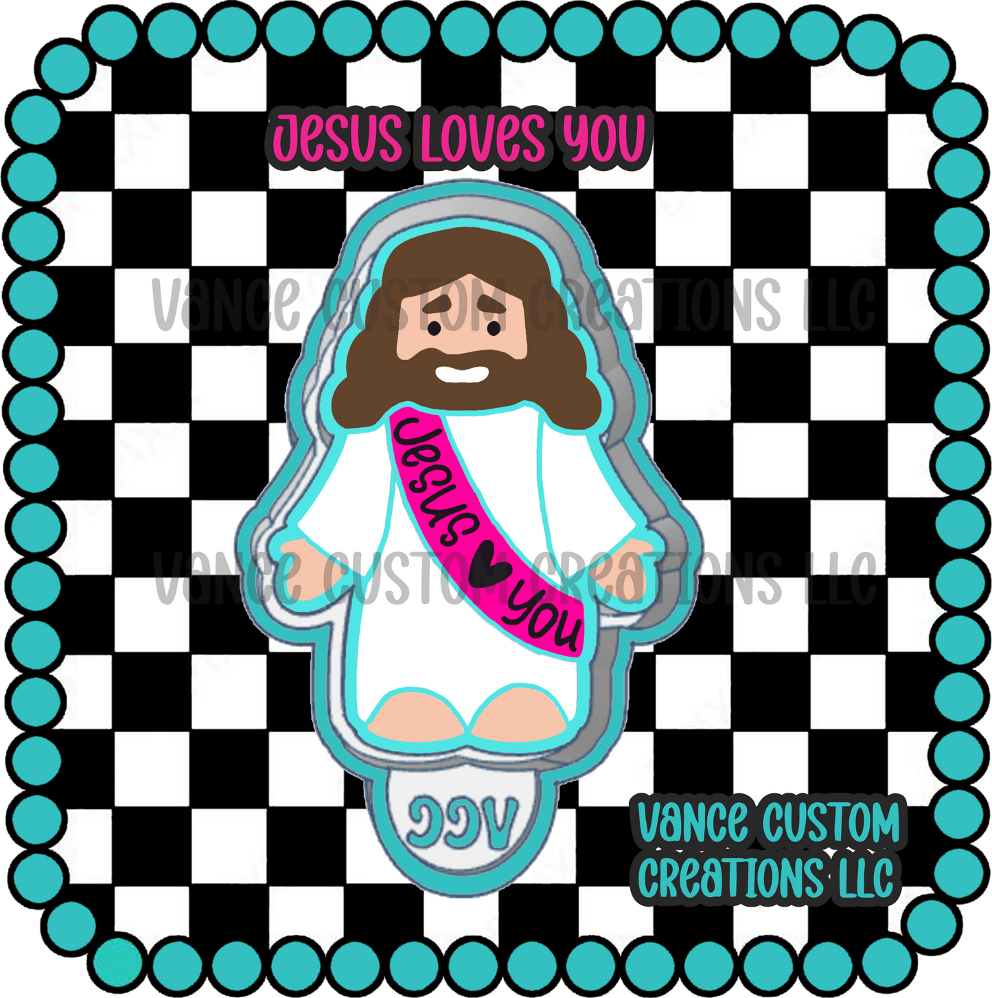 Jesus Loves You Freshie Mold