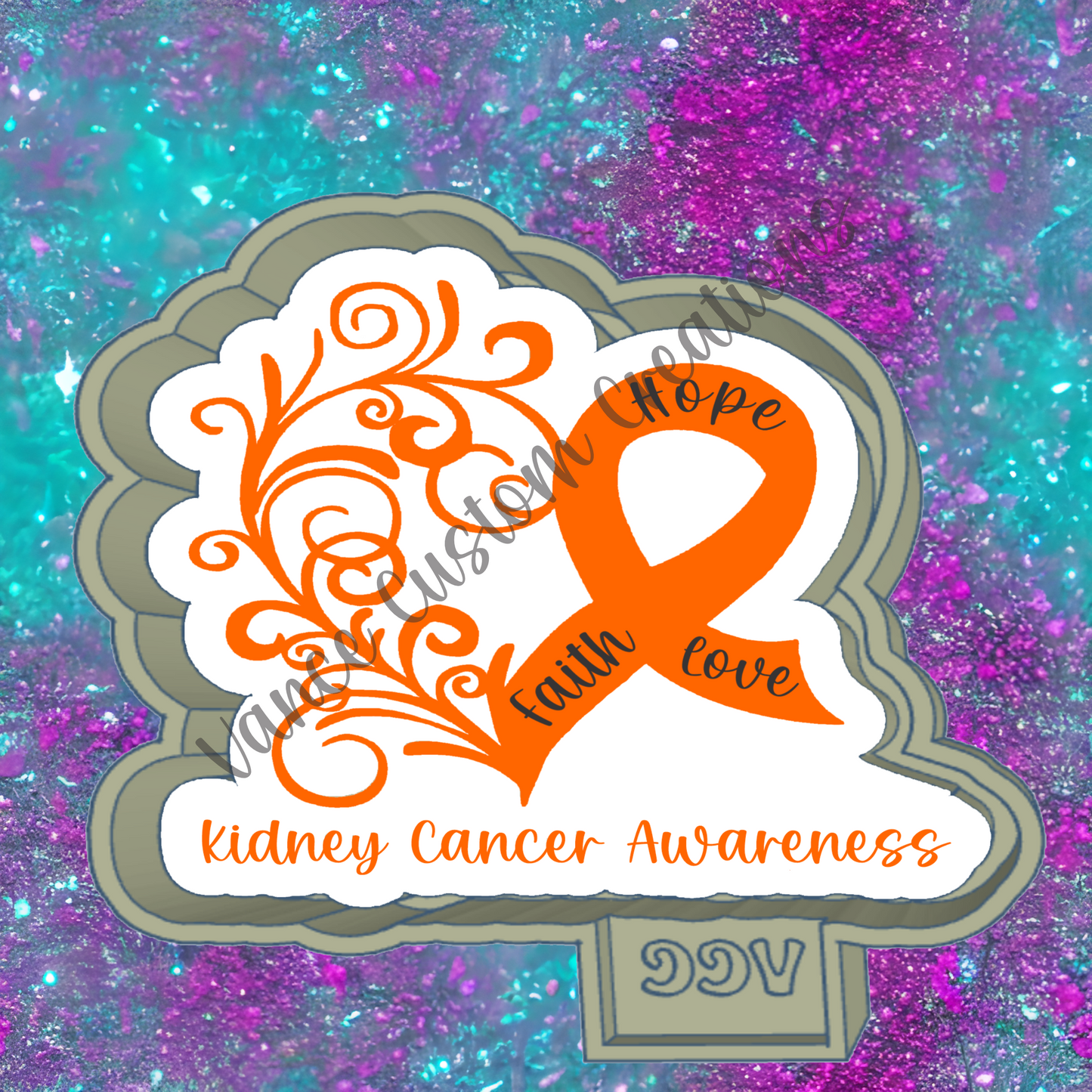 Kidney Cancer Awareness Freshie Mold