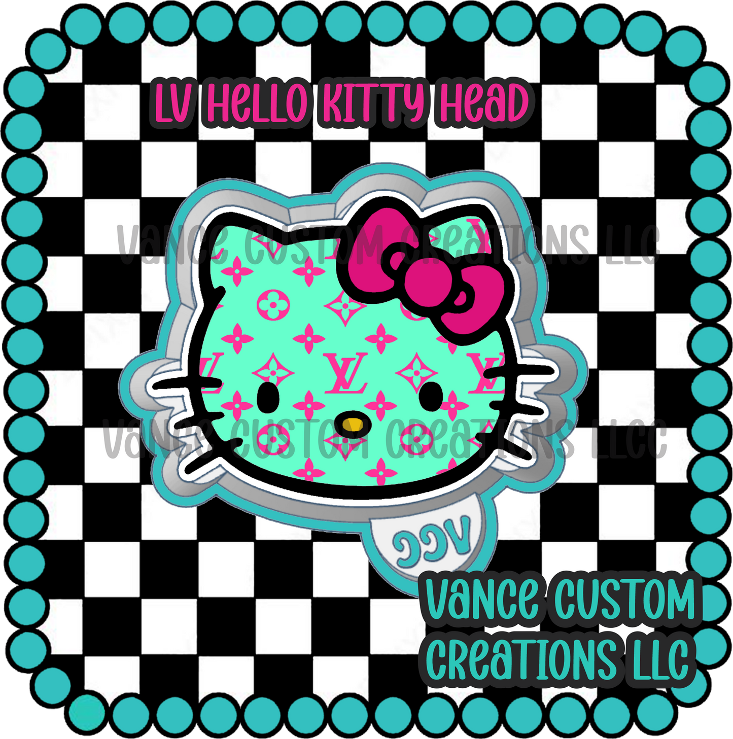 LV Hello Kitty Head Freshie Mold