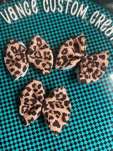 Leopard Print Freshie Bow