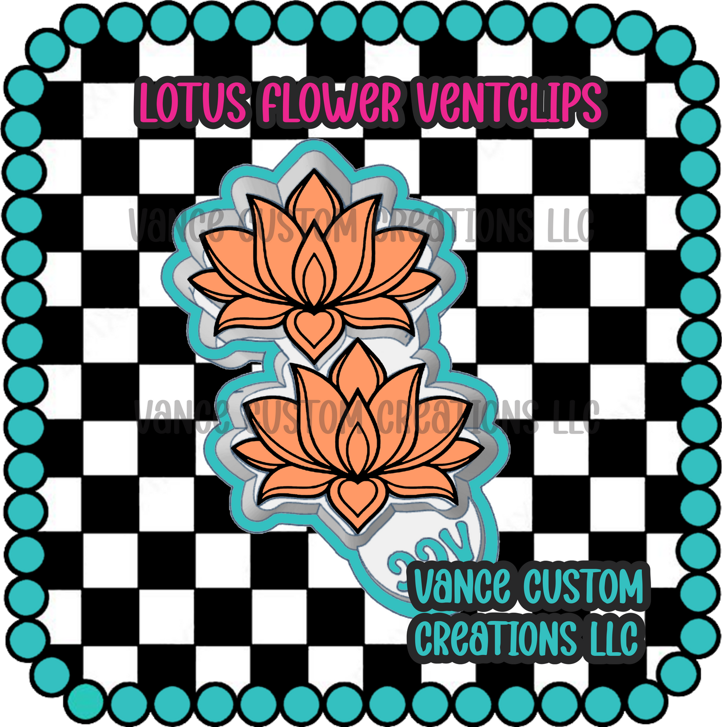 Lotus Flower Ventclips Freshie Mold