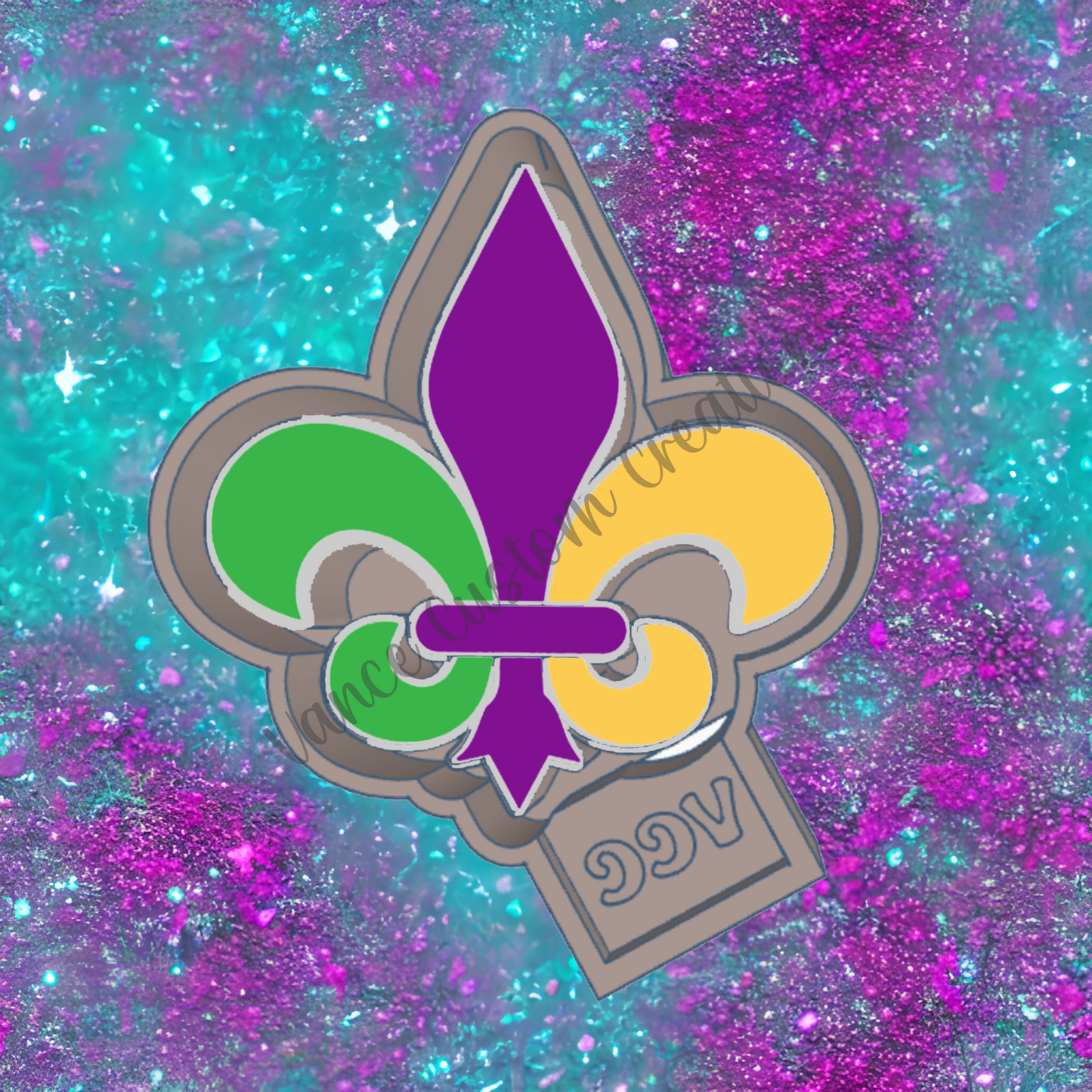 Mardi Gras Fleur De Lis Freshie Mold