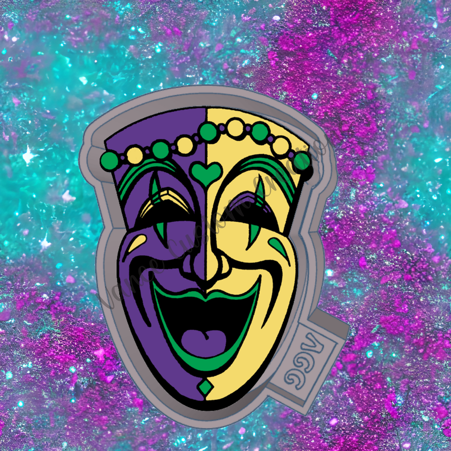 Mardi Gras Mask Freshie Mold