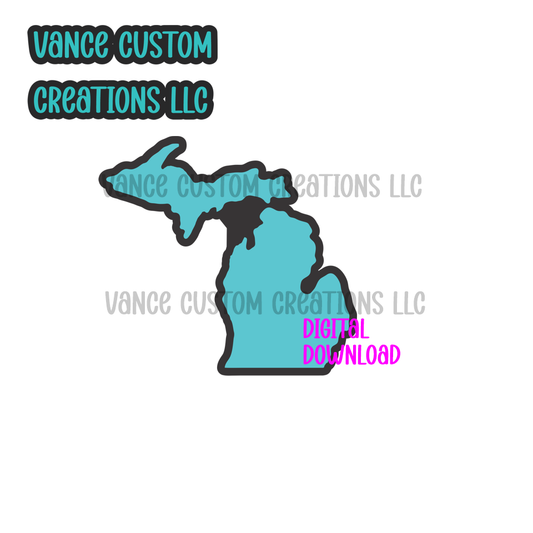 Michigan Cardstock SVG