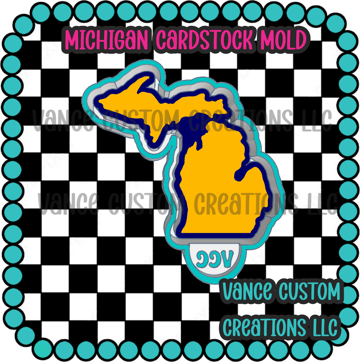 Michigan Cardstock Freshie Mold