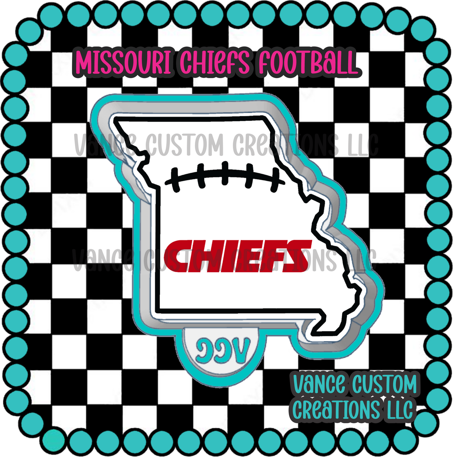 Missouri Chiefs Football Freshie Mold