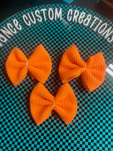Neon Orange Freshie Bow