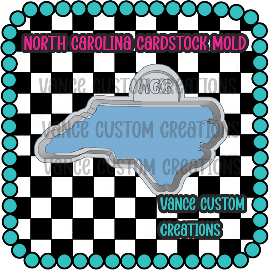 North Carolina Cardstock Freshie Mold