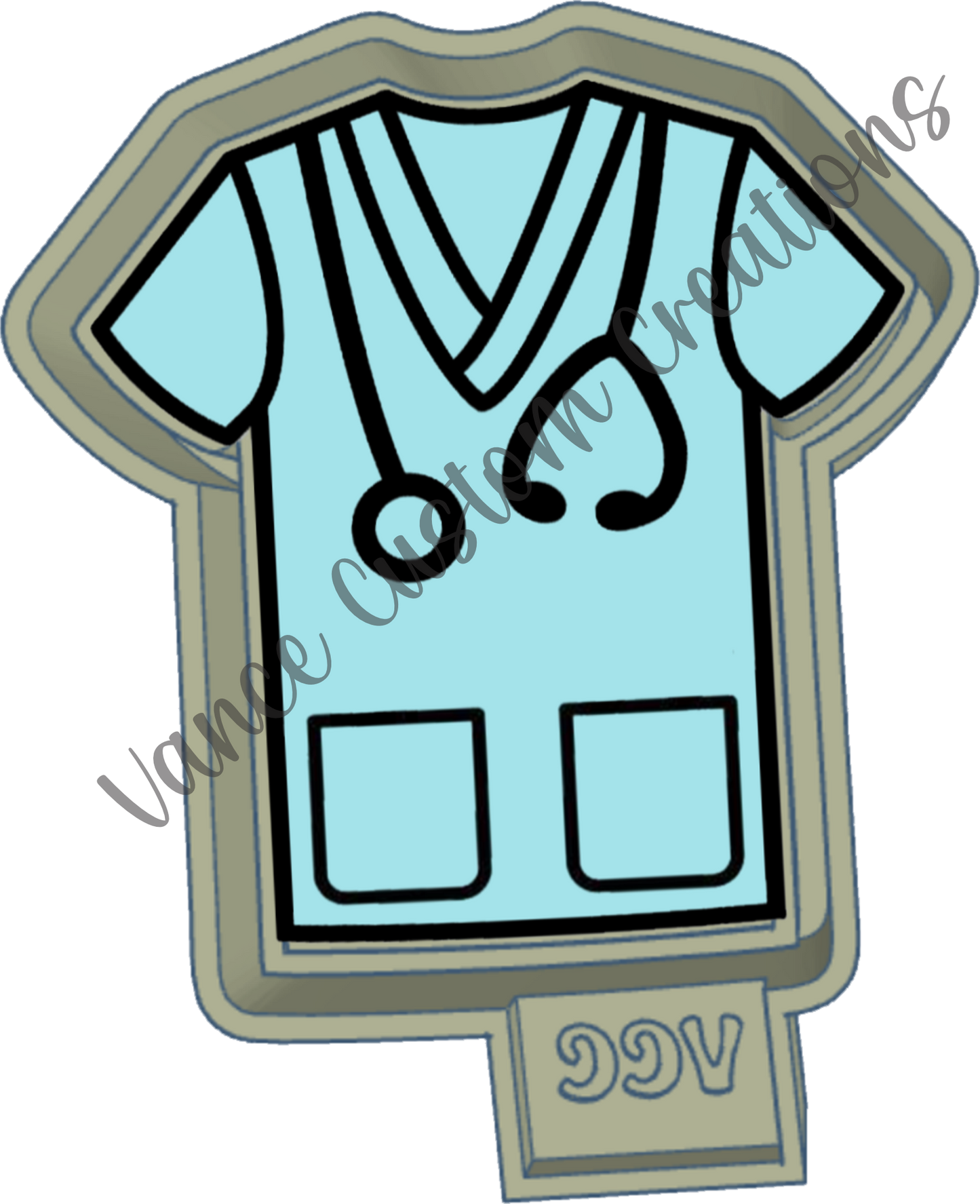Nurse Top Freshie Mold