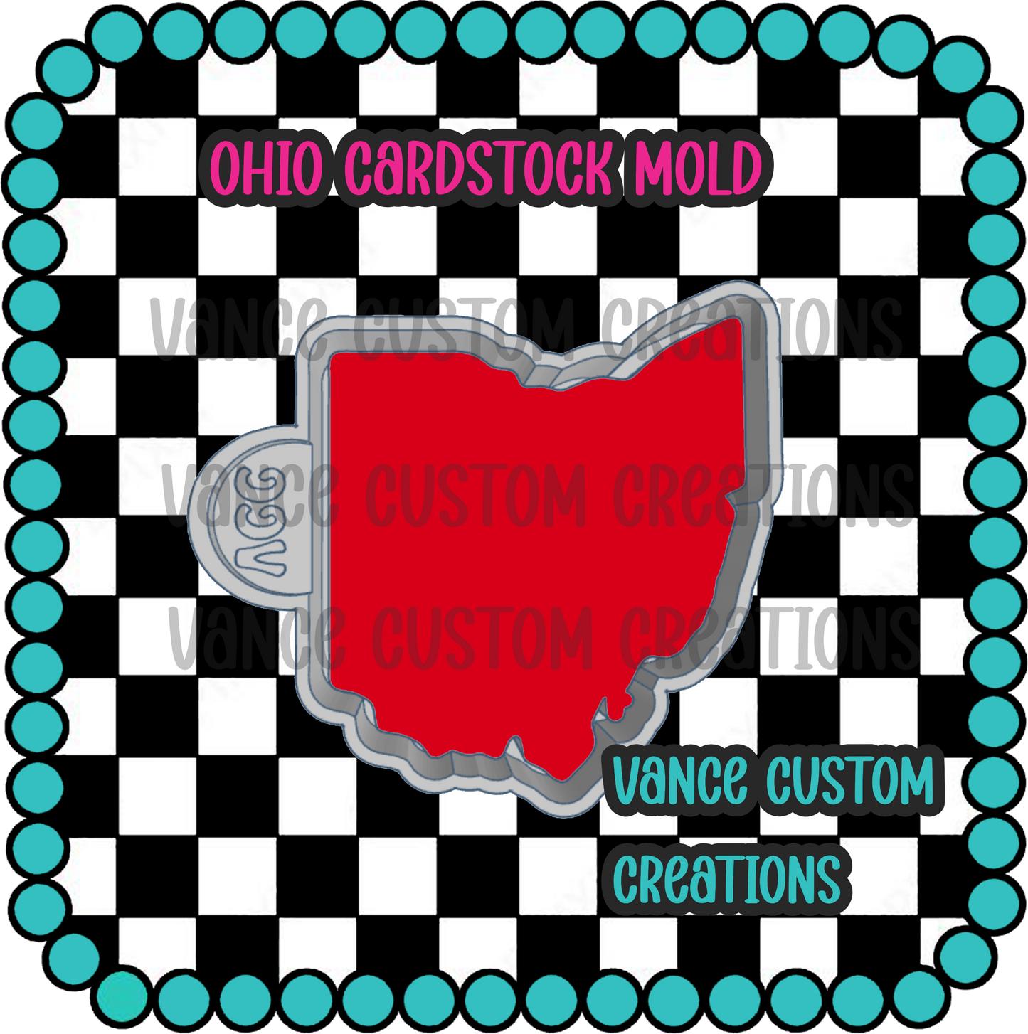 Ohio Cardstock Freshie Mold