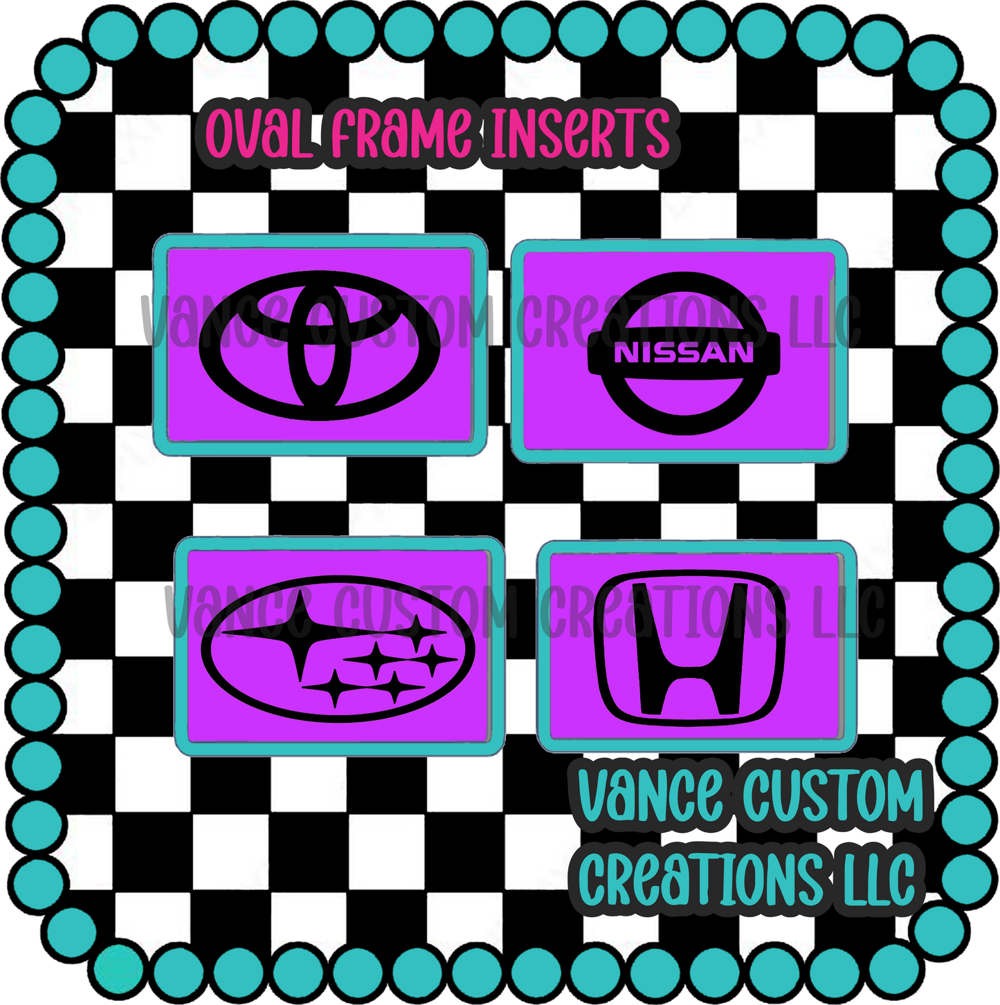 Oval Frame Freshie Mold Inserts