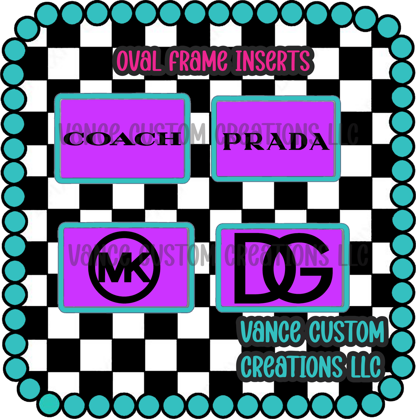 Cow Print Oval Frame Freshie Mold