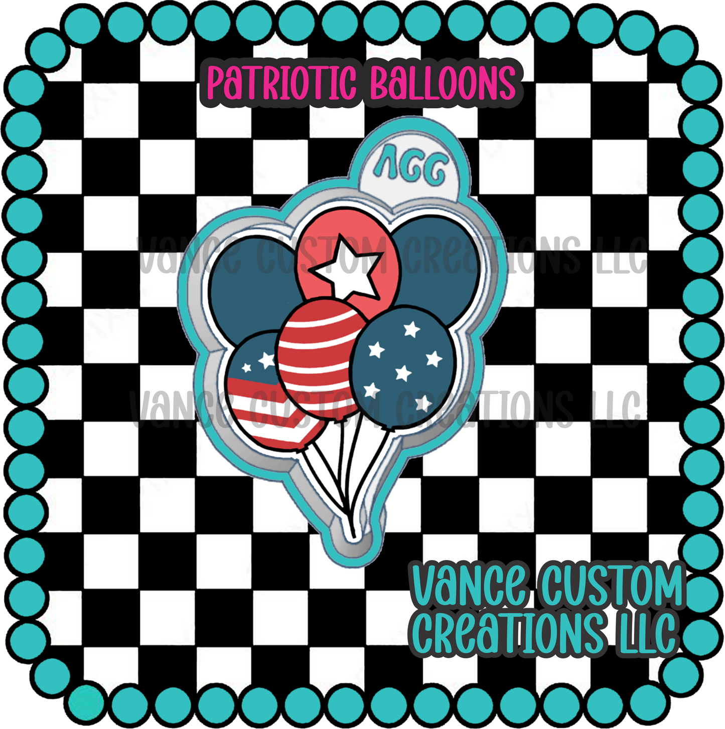 Patriotic Balloons Freshie Mold