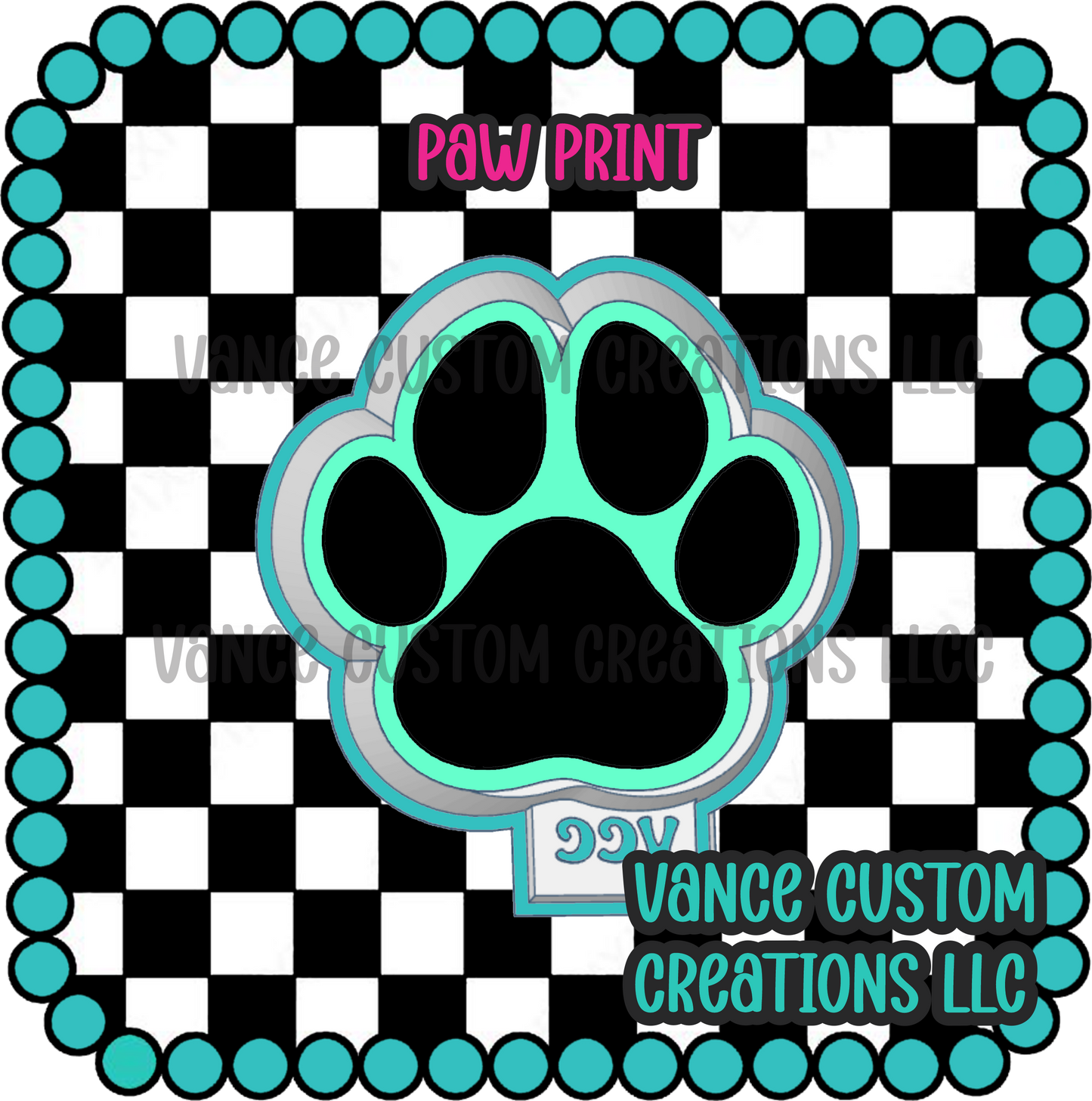 Paw Print Freshie Mold
