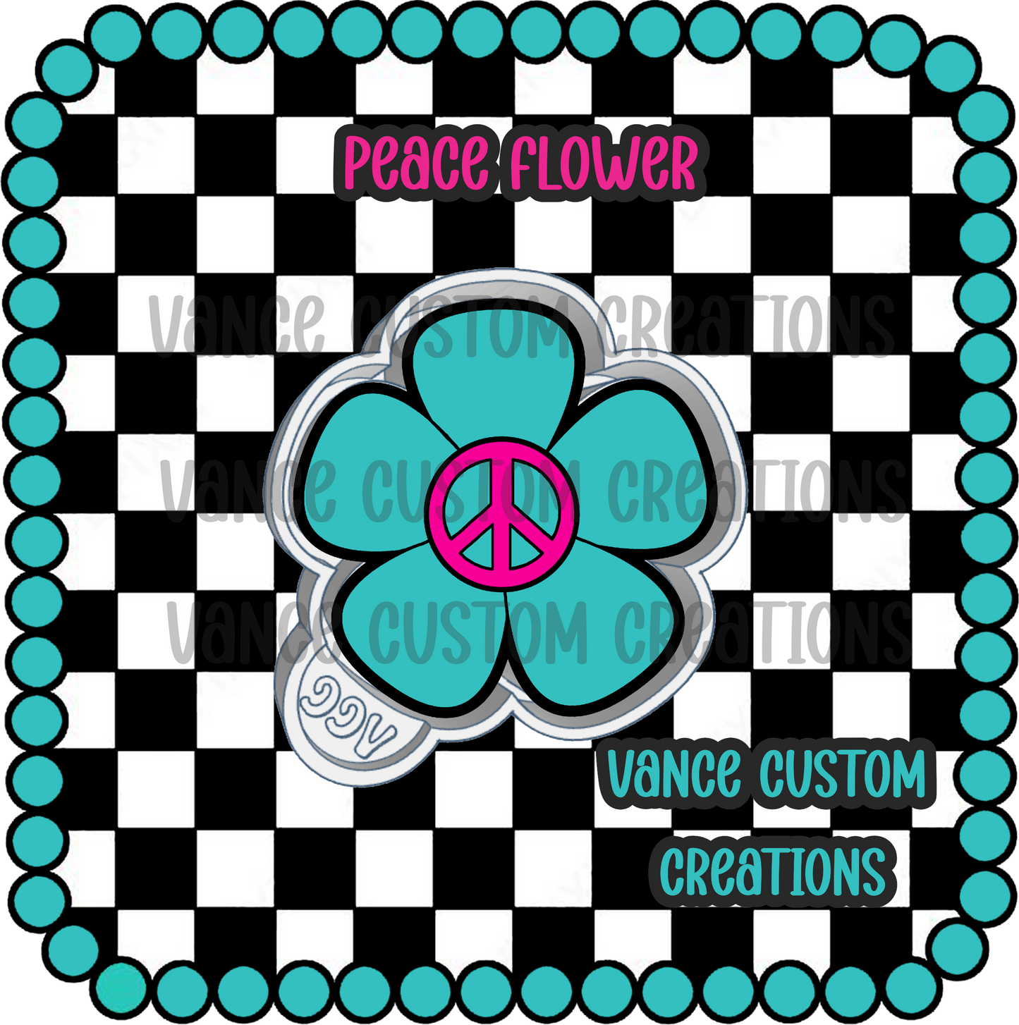 Peace Flower Freshie Mold