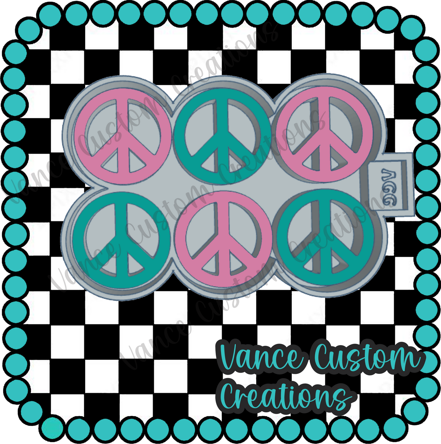Peace Sign Wax Melt Mold