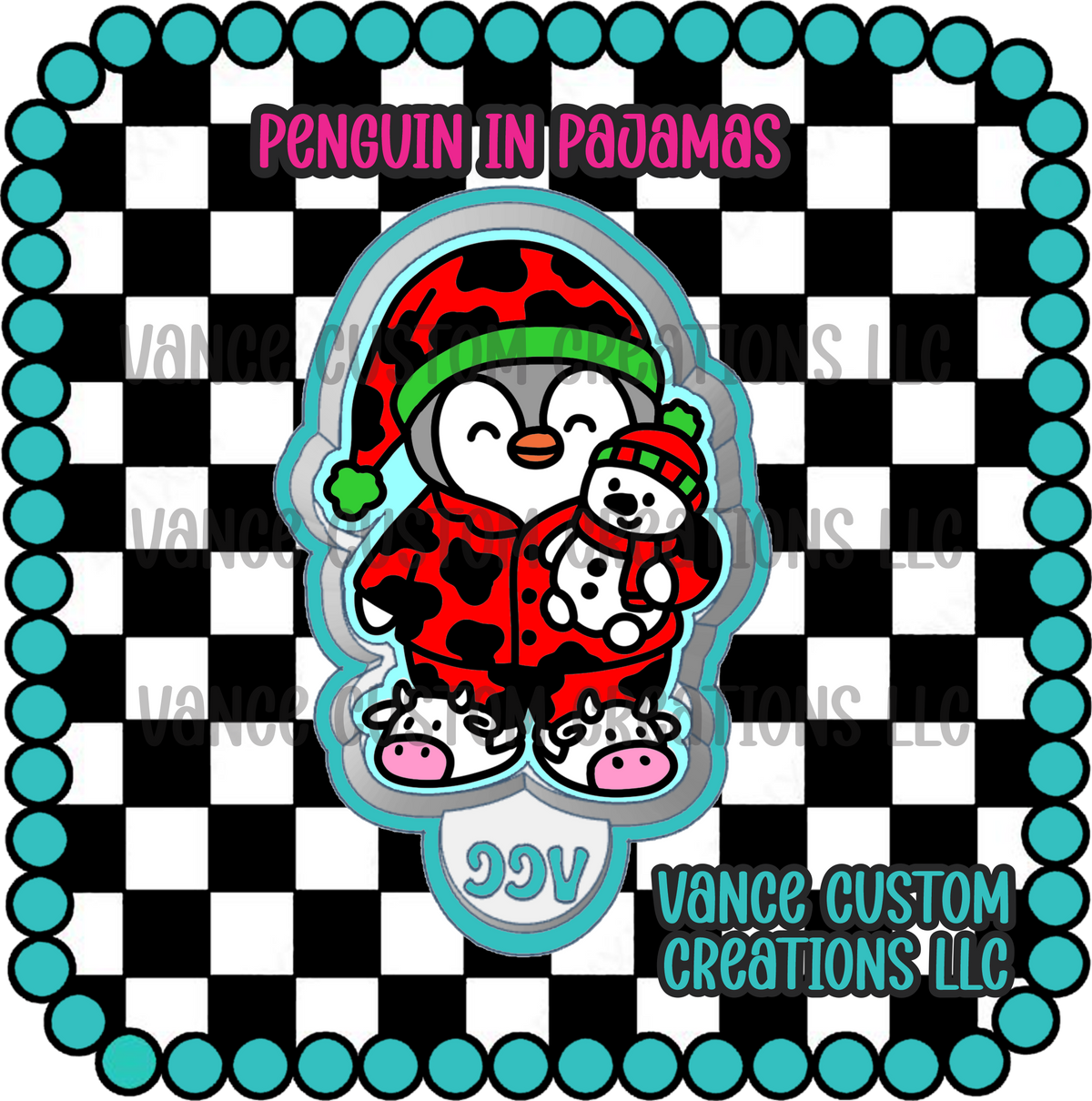Penguin in Pajamas Freshie Mold