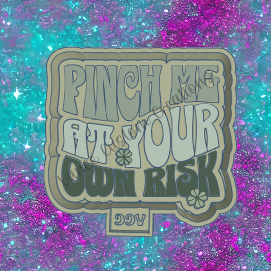 Pinch Me At Your Own Risk Freshie Mold