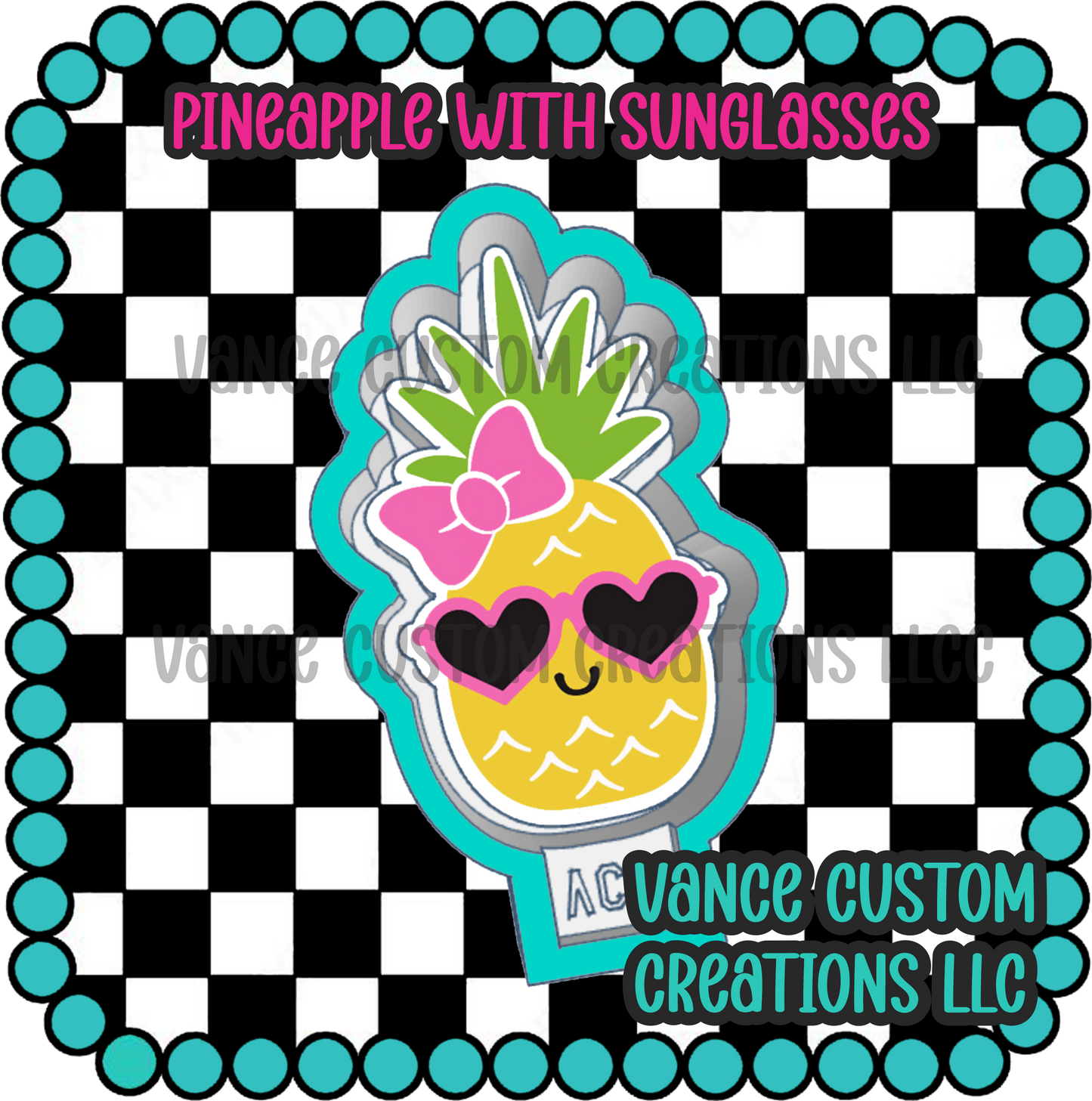 Pineapple with Sunglasses Freshie Mold