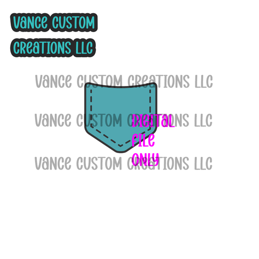 Pocket Ventclips Cardstock SVG