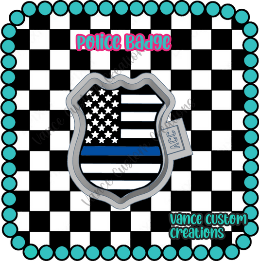 Police Badge Freshies Mold