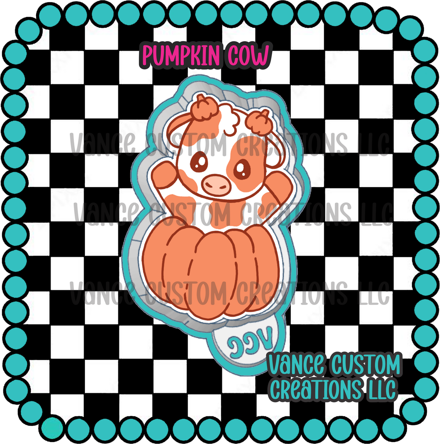 Pumpkin Cow Freshie Mold