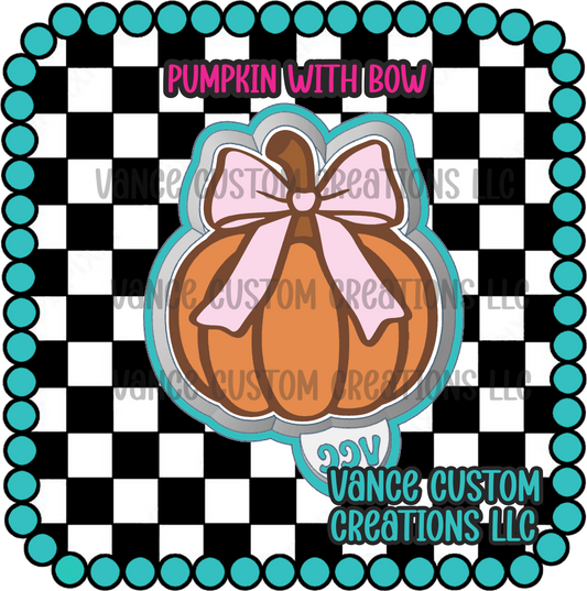 Pumpkin with Bow Freshie Mold