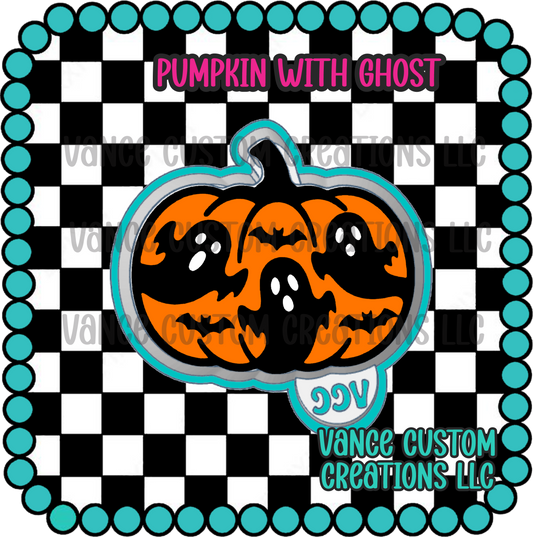 Pumpkin with Ghost Freshie Mold
