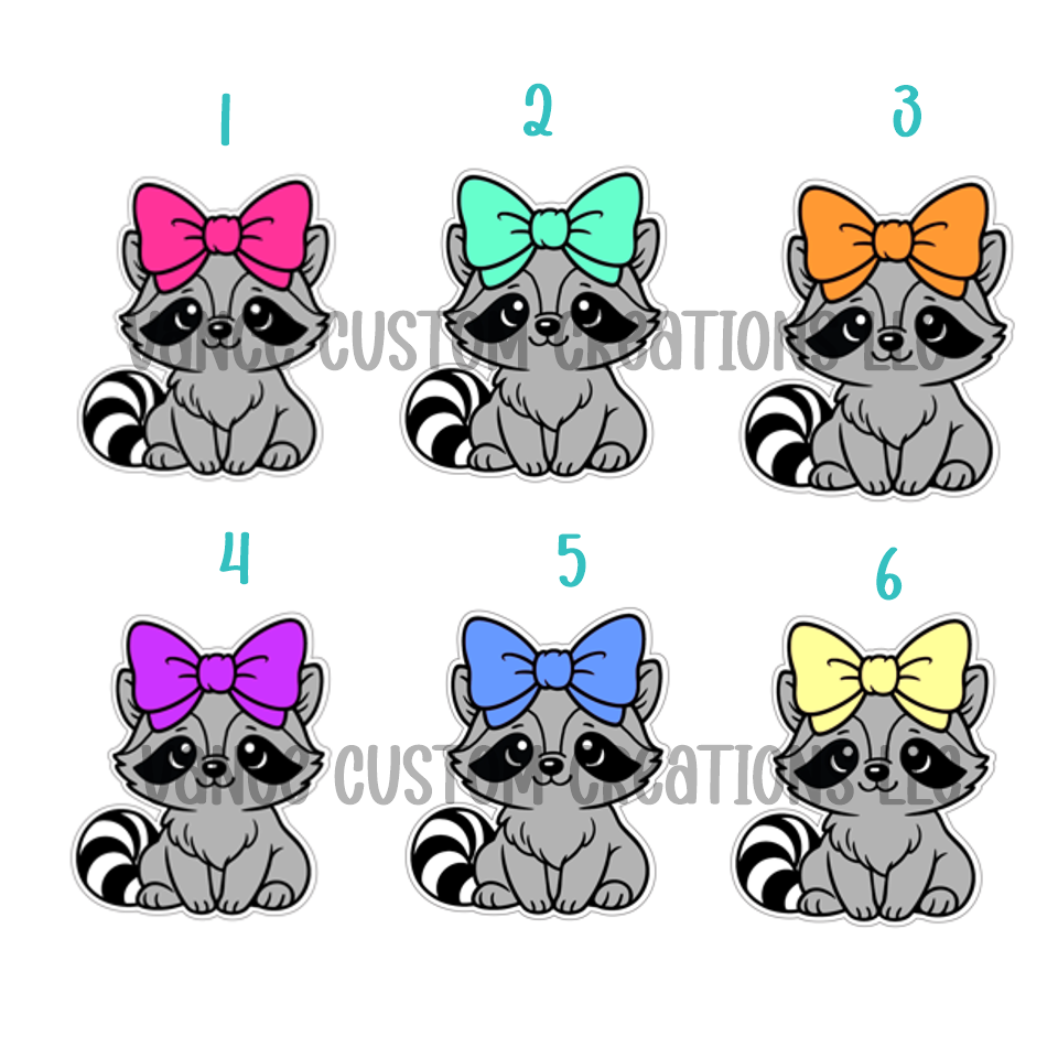 Raccoon with Bow Cardstock