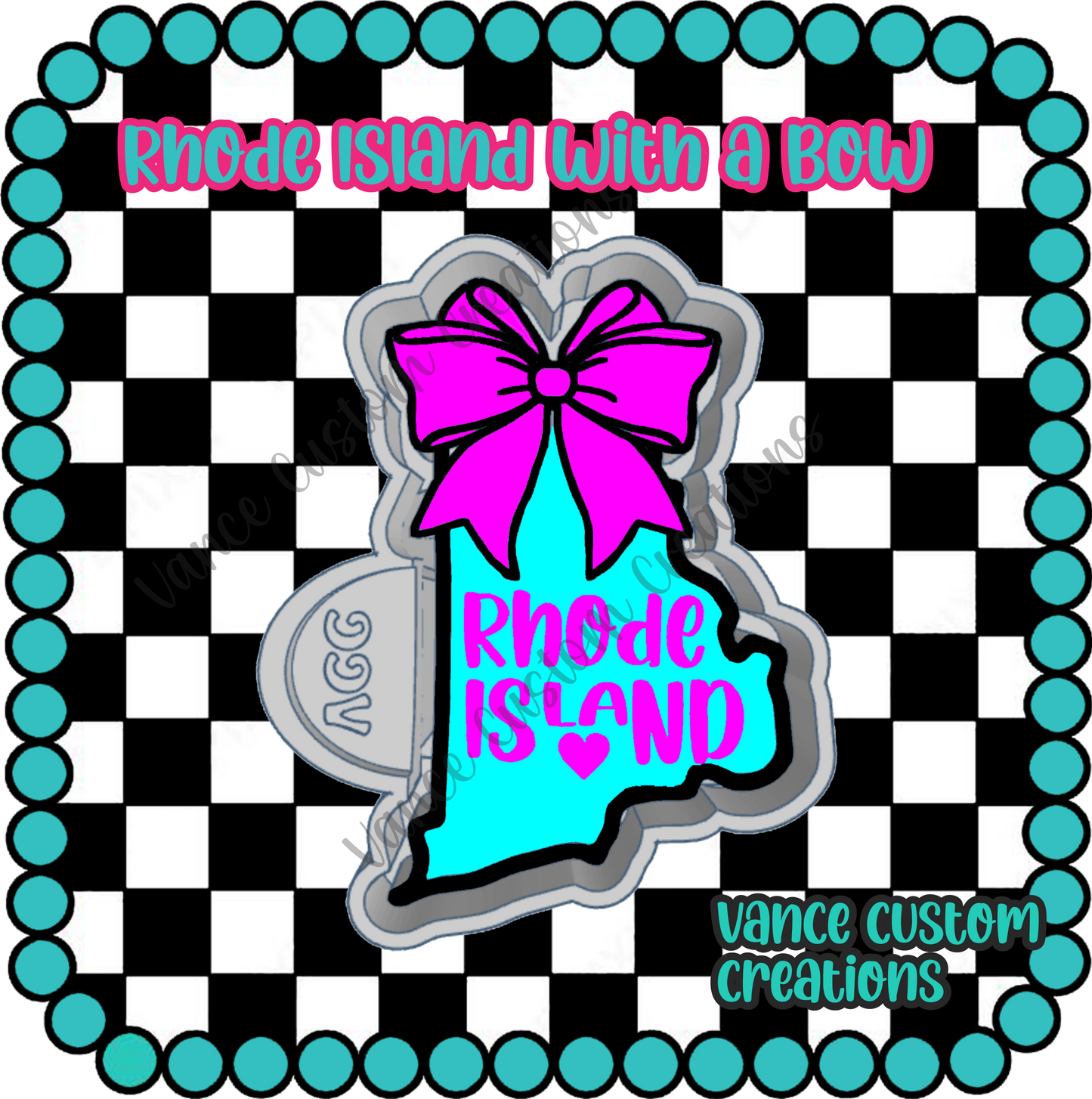 Rhode Island With A Bow Freshie Mold