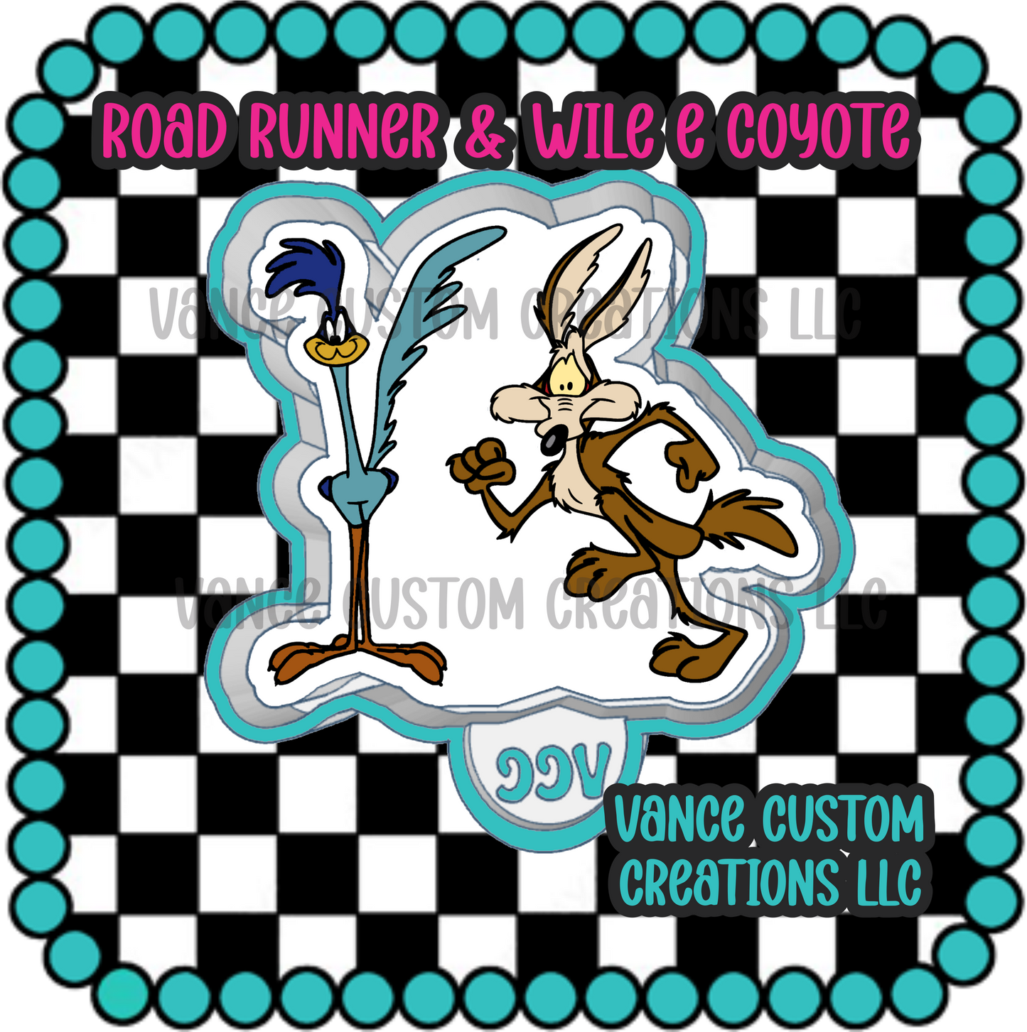 Road Runner & Wile E Coyote Freshie Mold