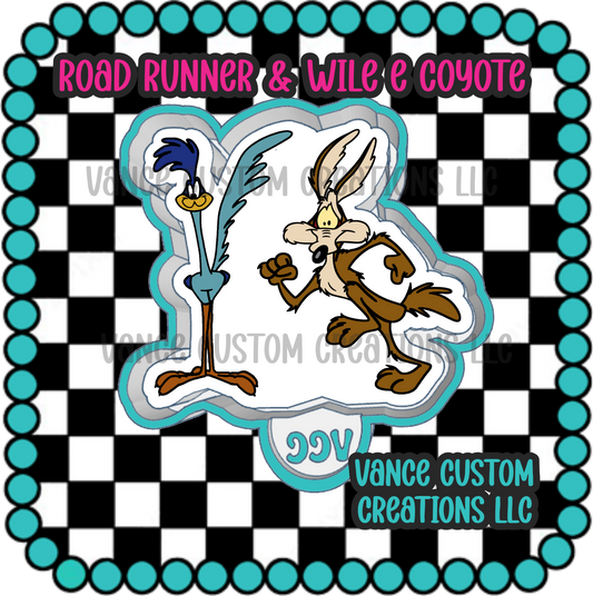 Road Runner & Wile E Coyote Freshie Mold