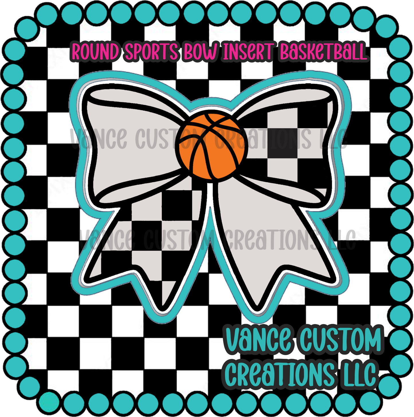 Round Sports Bow Freshie Mold Inserts