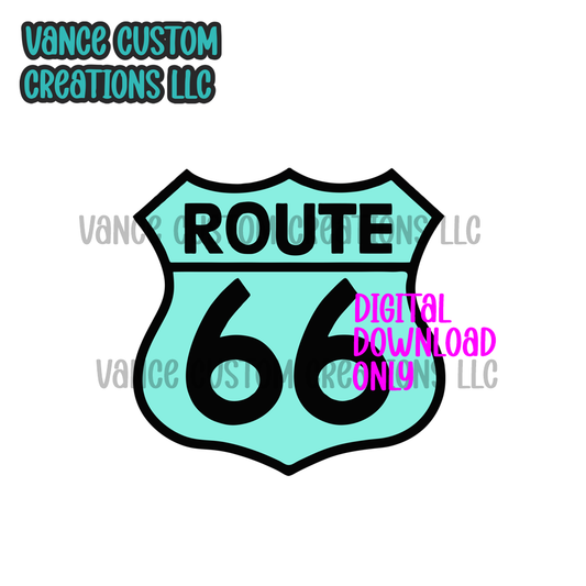 Route 66 Cardstock SVG