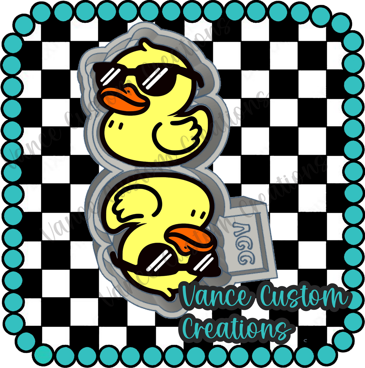 Rubber Duck With Sunglasses Ventclip Molds