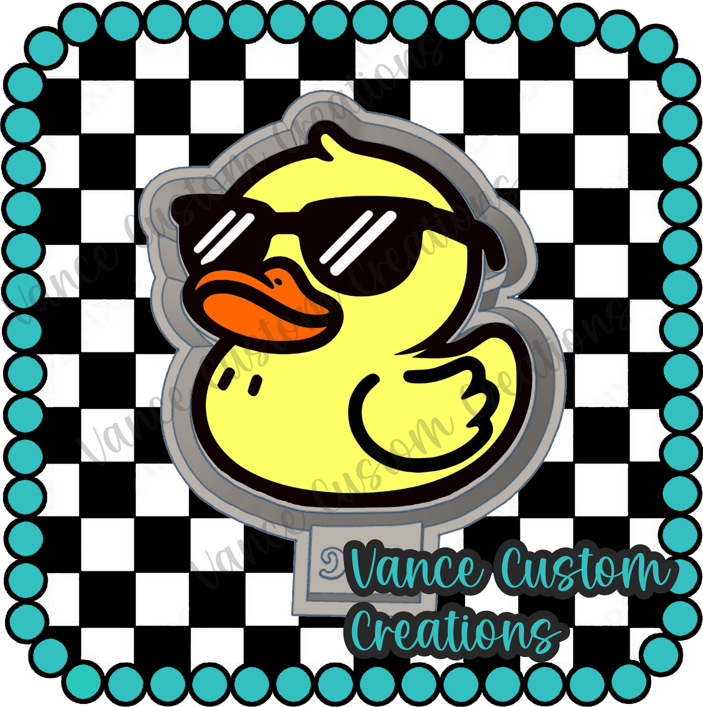 Rubber Duck With Sunglasses Freshie Mold