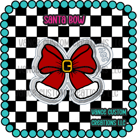 Santa Bow Freshie Mold