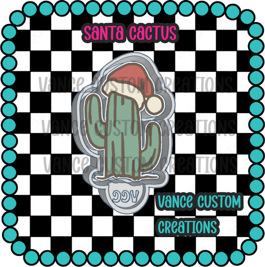 Santa Cactus Freshie Mold