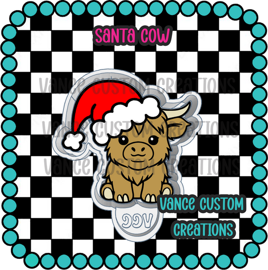 Santa Cow Freshie Mold