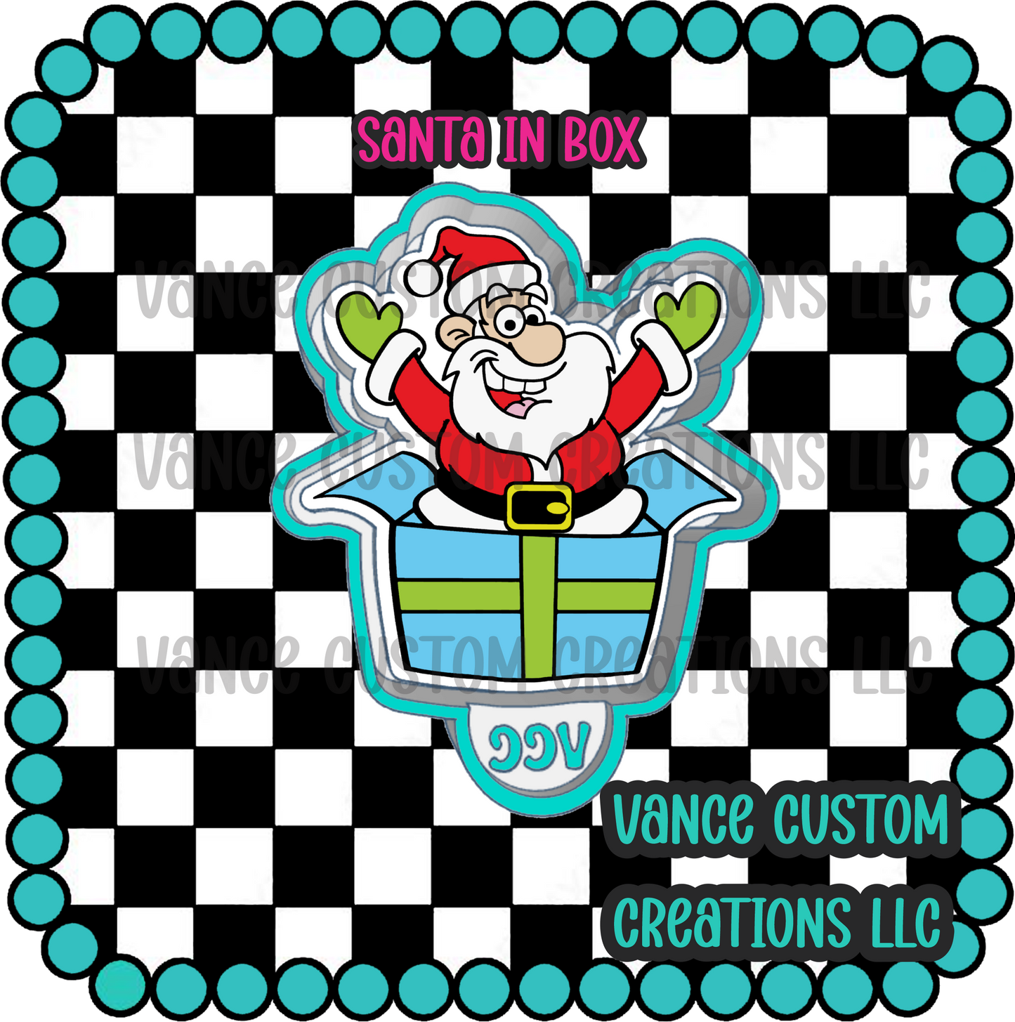 Santa in Box Freshie Mold
