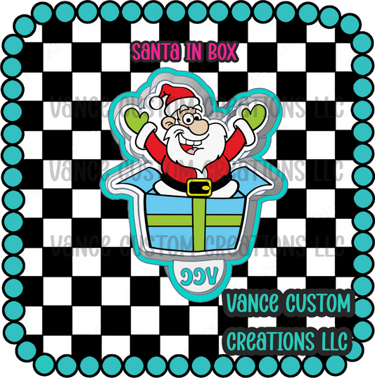Santa in Box Freshie Mold