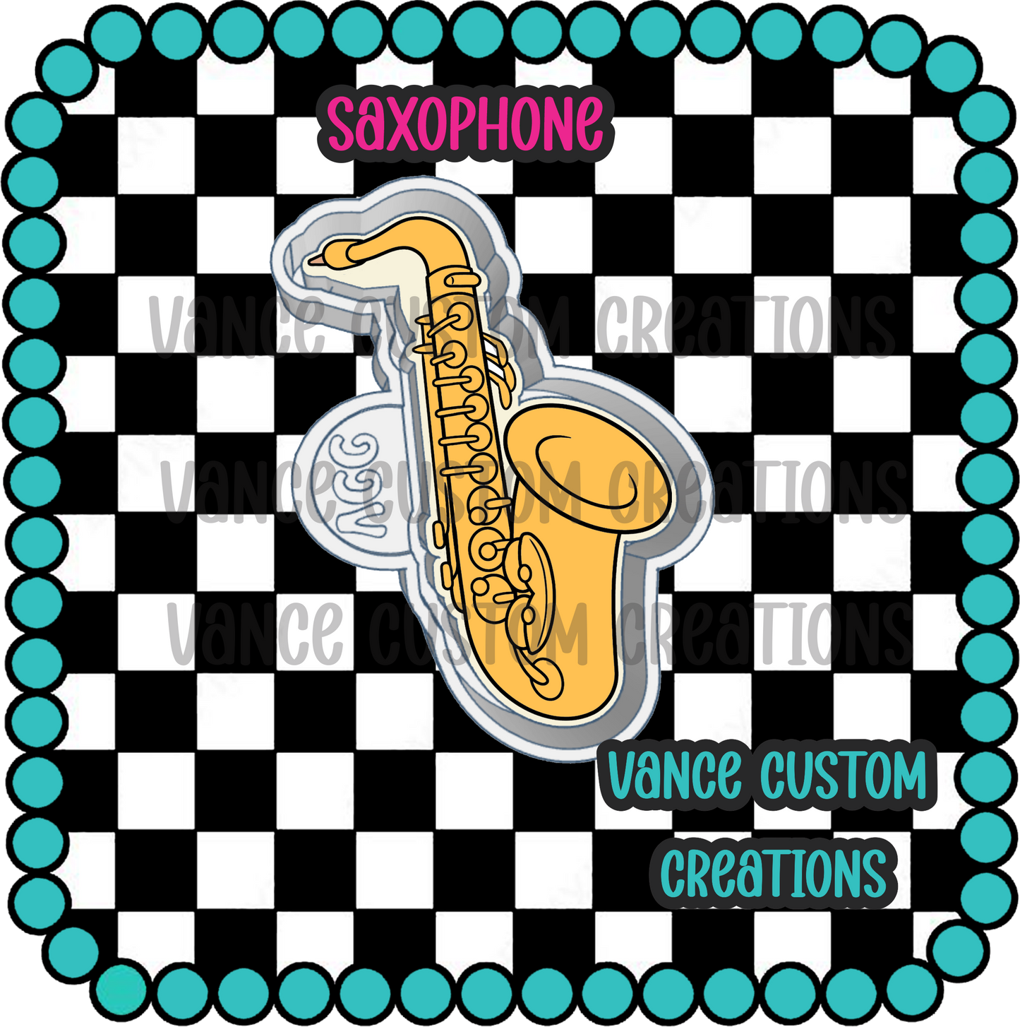 Saxophone Freshie Mold