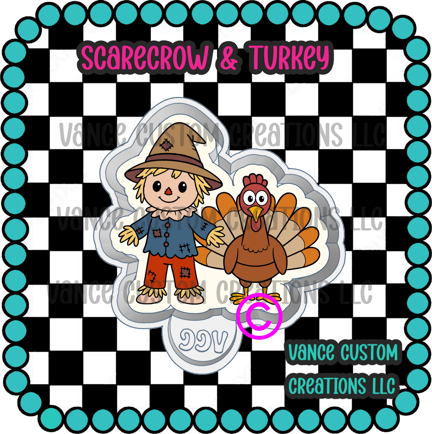 Scarecrow & Turkey Freshie Mold