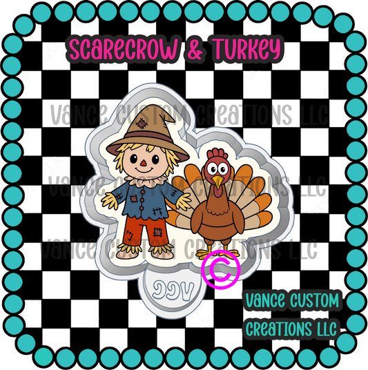 Scarecrow & Turkey Freshie Mold