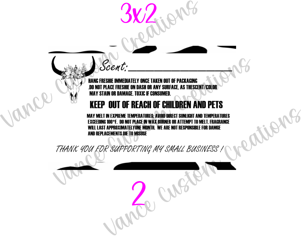 Scent Labels with Warning