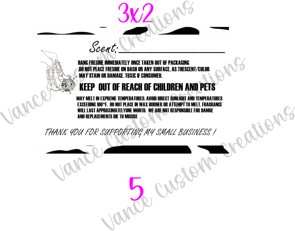 Scent Labels with Warning