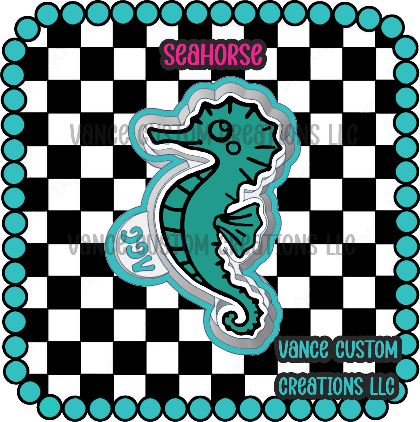 Seahorse Freshie Mold