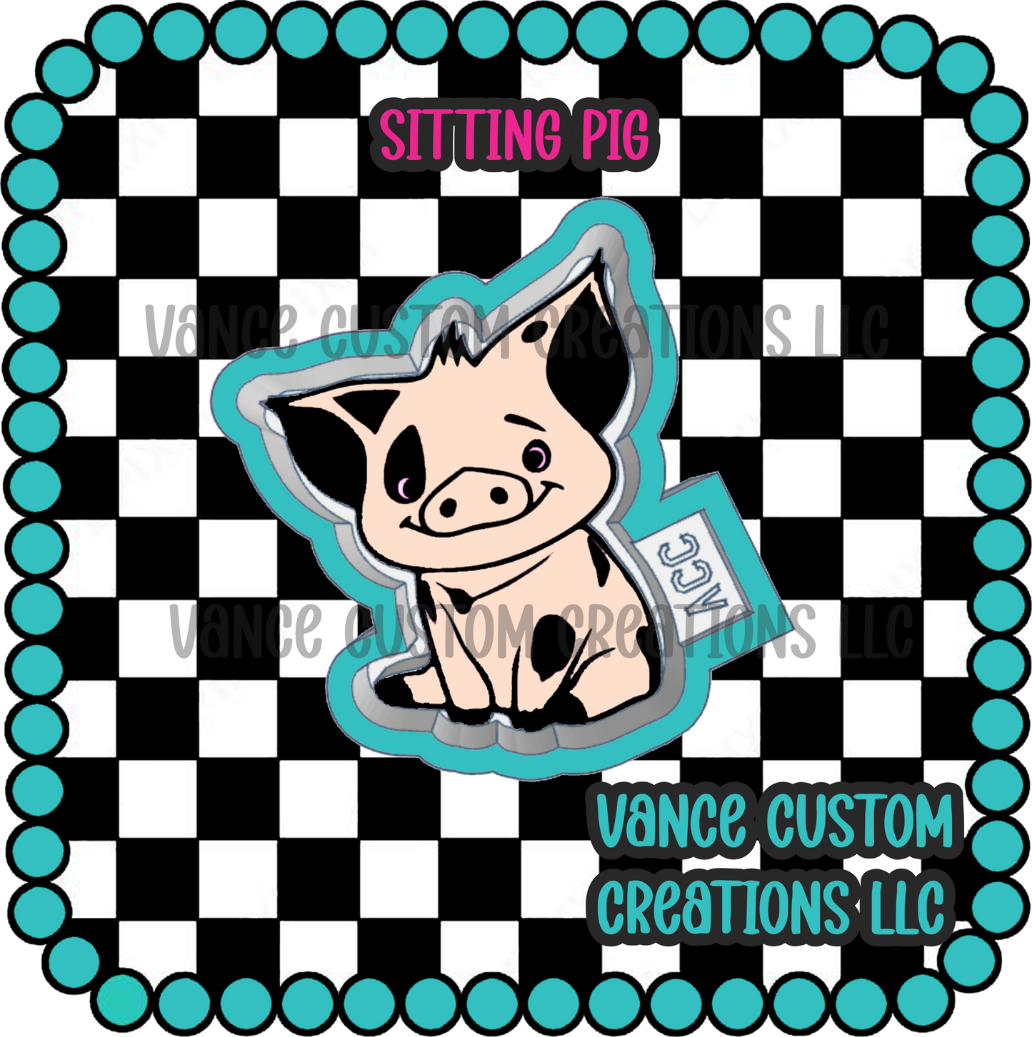 Sitting Pig Freshie Mold