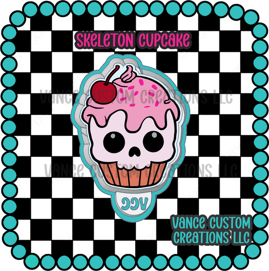 Skeleton Cupcake Freshie Mold